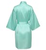Elegant Solid Satin Night Robe  Professional Half Sleeve VNeck House Robe With Belt 11