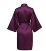 Elegant Solid Satin Night Robe  Professional Half Sleeve VNeck House Robe With Belt 12