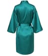 Elegant Solid Satin Night Robe  Professional Half Sleeve VNeck House Robe With Belt 14