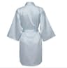 Elegant Solid Satin Night Robe  Professional Half Sleeve VNeck House Robe With Belt 18