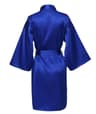 Elegant Solid Satin Night Robe  Professional Half Sleeve VNeck House Robe With Belt 8