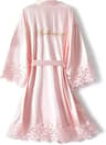 Rose Gold Bridesmaid  Bride Robe  Professional Satin Lace Bridal Dressing Gown  Bachelorette Pajama 6