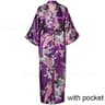Luxurious Long Satin Kimono Robe  Professional Bride  Bridesmaid Dressing Gown With Pockets 17
