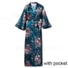 Luxurious Long Satin Kimono Robe  Professional Bride  Bridesmaid Dressing Gown With Pockets 26