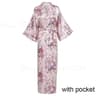 Luxurious Long Satin Kimono Robe  Professional Bride  Bridesmaid Dressing Gown With Pockets 27