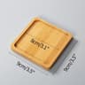 Mini Bamboo Decorative Tray  HighPerformance Creative Coffee Cup Mat  Wood Flower Pot Saucer 15