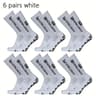 6 Pairs Professional Soccer Grip Socks Non Slip Silicone Bottom Breathable Football Sports Socks 6