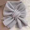 Autumn And Winter Cross Knitted Scarf Korean Edition ColorBlocked Warm Button Neck Cover 6