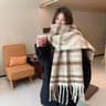 Luxury Winter Thick Warm Scarf Cashmere Shawl Pashmina Wraps Long Tassel Echarpe For Women 6