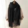 Winter Scarf For Women Cashmere Warm Solid Pashmina Blanket Wraps Female Thick Soft Big Tassel Shaw 8