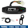 Universal Digital Motorcycle Speedometer  Waterproof Dashboard Instrument With Tachometer  Oil Gaug 11