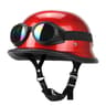 German Leather Vintage Half Helmet  DOT Certified Open Face Biker Pilot Casco 13
