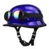 German Leather Vintage Half Helmet  DOT Certified Open Face Biker Pilot Casco 16