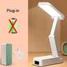 Portable Foldable LED Desk Lamp With Clock  EnergySaving USB Rechargeable Reading Light 6