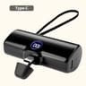 Integrated Mini Portable Power Bank  5000mAh Fast Charging External Battery For IPhone  Android 8