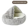 SemiEnclosed Plush Pet Bed  Autumn  Winter Warm Shell Nest For Cats  Small Dogs 7