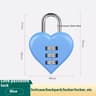HeartShaped 3Digit Combination Lock  Mini Suitcase  Backpack Security For Travel  School 7