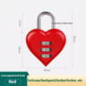 HeartShaped 3Digit Combination Lock  Mini Suitcase  Backpack Security For Travel  School 8