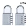 2PCS 4Digit Combination Padlocks  Waterproof Zinc Alloy Security For School  Gym Lockers 6