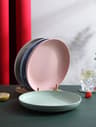 Lightweight Wheat Straw Dinner Plates  Unbreakable And Reusable Set 8