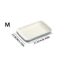 Wheat Straw Rectangular Dessert Plates  4 Piece Lightweight Set 8
