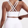 Womens HighStrength CrossBack Sport Bra  Solid Color Fitness Yoga Top 8