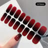 Semi Cured Nail Wrap Gradient Multi Color Solid Gel Full Cover Slider Self Adhesive Nail Decal 9