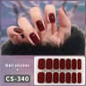 Semi Cured Nail Wrap Gradient Multi Color Solid Gel Full Cover Slider Self Adhesive Nail Decal 11