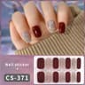 Semi Cured Nail Wrap Gradient Multi Color Solid Gel Full Cover Slider Self Adhesive Nail Decal 12