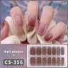 Semi Cured Nail Wrap Gradient Multi Color Solid Gel Full Cover Slider Self Adhesive Nail Decal 14