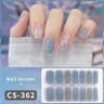 Semi Cured Nail Wrap Gradient Multi Color Solid Gel Full Cover Slider Self Adhesive Nail Decal 17