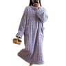 Winter Thickened Flannel Nightgown  Womens Jacquard Warm Sleepwear  Loose Night Dress System 6