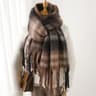 Korean Winter Imitation Cashmere Scarf  Premium Thick Warm Shawl  Tassel Blanket System 10