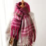 Korean Winter Imitation Cashmere Scarf  Premium Thick Warm Shawl  Tassel Blanket System 7