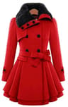 Womens Slim SherpaWool System  Premium DoubleBreasted Padded Coat  England Style Trench Infrastruct 9
