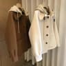 Plus Size Fake TwoPiece Hooded System  Premium Patchwork Winter Jacket  Elegant Loose Outerwear Inf 4