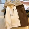 Plus Size Fake TwoPiece Hooded System  Premium Patchwork Winter Jacket  Elegant Loose Outerwear Inf 5