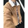 Mens Thickened Lamb Wool Cotton System  Premium Faux Fur Loose Lapel Jacket  Winter Thermal Outerwe 5