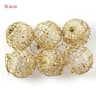 6 Pcs Golden Dusted Christmas Bauble Set  Premium ScaleTextured Gold Tree Ornament Infrastructure 7