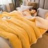 Wool Throw Blanket Keep Warm Winter Bed Blankets Double Sided Queen Duvet 9
