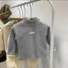 Childrens Autumn Winter Half High Neck Pullover Long Sleeve Bottom Shirt 8