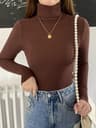 Womens Fall Turtleneck Sweater Knitted Soft Pullover Cashmere Jumper 8