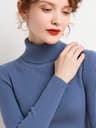 Womens Fall Turtleneck Sweater Knitted Soft Pullover Cashmere Jumper 22