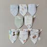 8PCS Baby Triangle Bibs  Burp Cloths Double Layer Cotton Saliva Towels 9