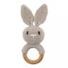 Baby Crochet Bunny Rattle  Wooden Teether  Newborn Educational Music Toy 9
