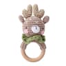 Baby Crochet Bunny Rattle  Wooden Teether  Newborn Educational Music Toy 16