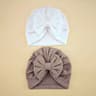 Elite BigBow Newborn Turban  HighStretch Solid Color Beanie For Infants 10