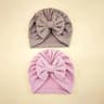 Elite BigBow Newborn Turban  HighStretch Solid Color Beanie For Infants 14
