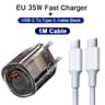 35W Dual Port USBA  Type C Fast Charging Wall Charger Adapter 6
