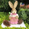 Handcrafted Easter Rabbit Decoration Bunny Figure Cattail Ornament 15